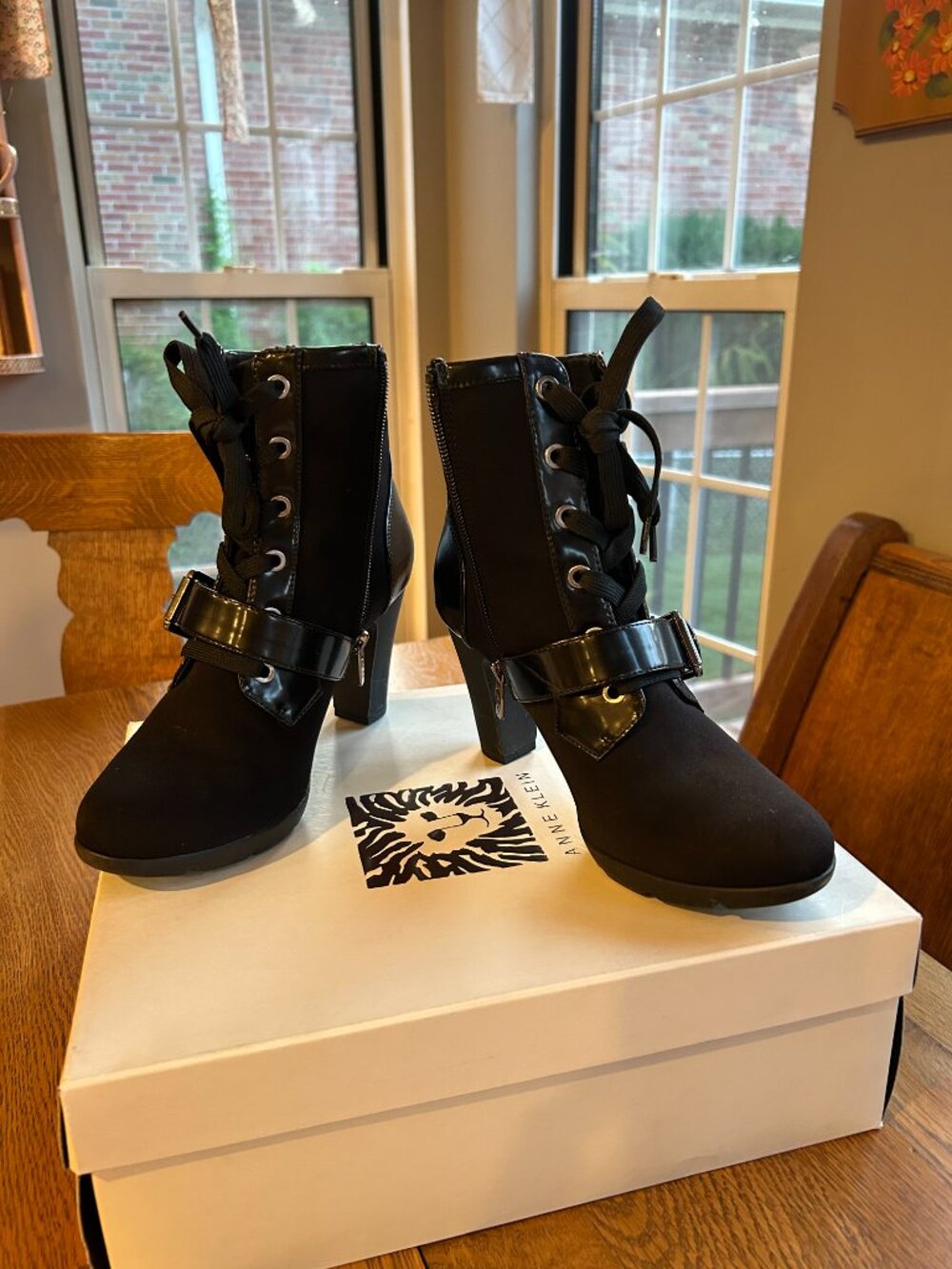 Anne Klein Black Booties